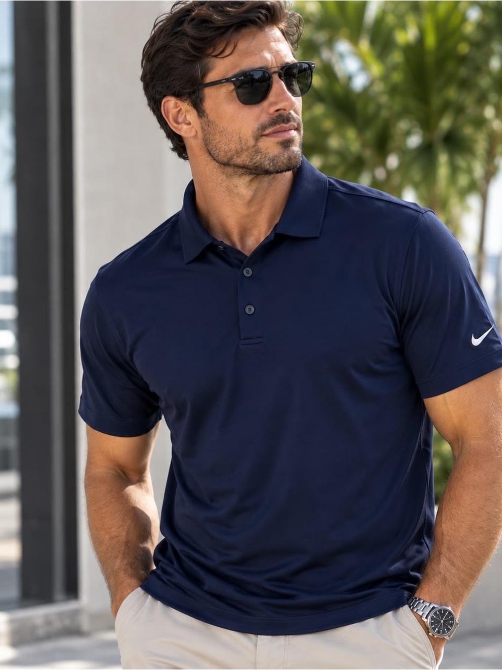 Nike Dri-FIT Men's Blue Polo Shirt Size M New Without Tags